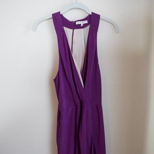 Lavender Brown Silk Mini Dress
